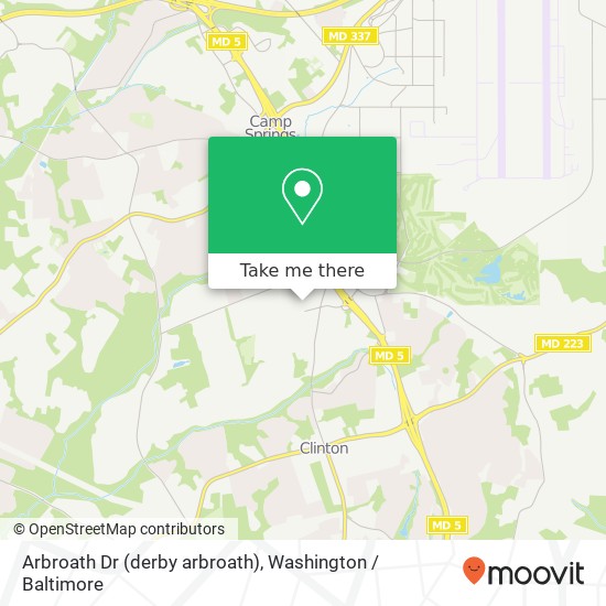 Mapa de Arbroath Dr (derby arbroath), Clinton, MD 20735