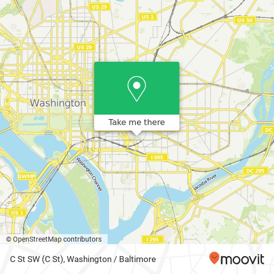 Mapa de C St SW (C St), Washington, DC 20003