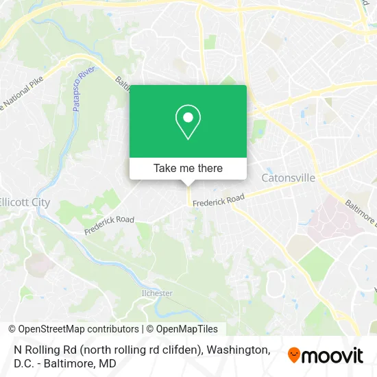 N Rolling Rd (north rolling rd clifden) map