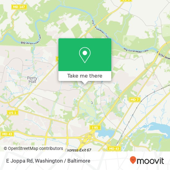 Mapa de E Joppa Rd, Perry Hall, MD 21128