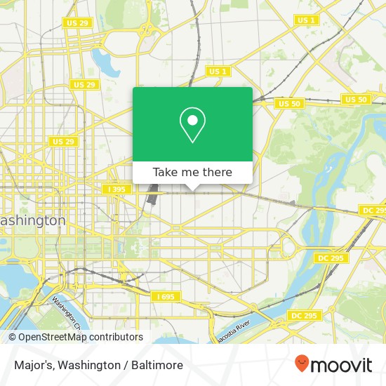 Mapa de Major's, 714 H St NE