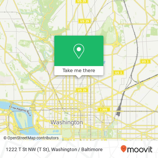 1222 T St NW (T St), Washington, DC 20009 map