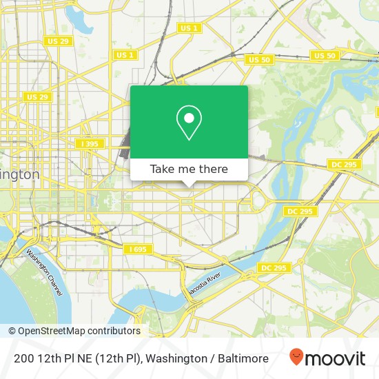 200 12th Pl NE (12th Pl), Washington, DC 20002 map