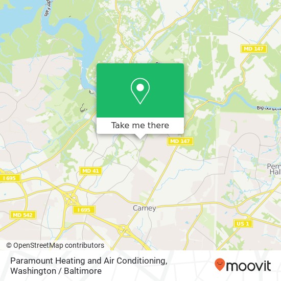 Mapa de Paramount Heating and Air Conditioning, 9 Bexleigh Ct