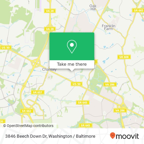 3846 Beech Down Dr, Chantilly, VA 20151 map