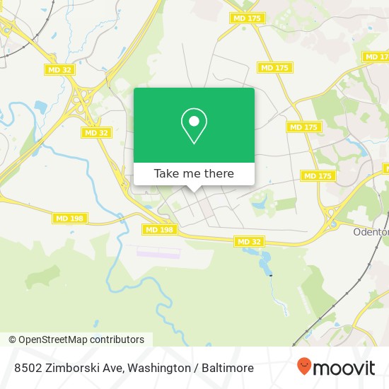 Mapa de 8502 Zimborski Ave, Fort Meade, MD 20755