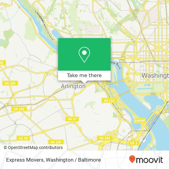 Mapa de Express Movers, 1419 N Quinn St