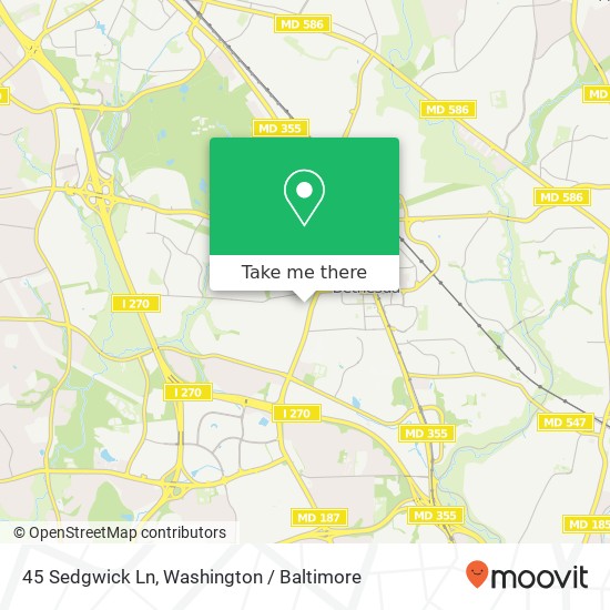 45 Sedgwick Ln, Rockville, MD 20852 map