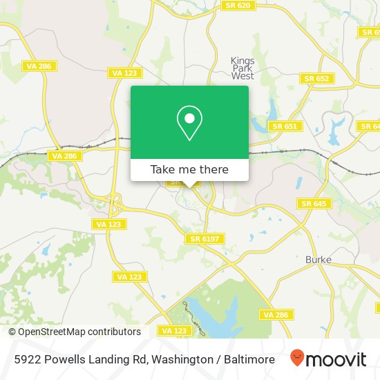 5922 Powells Landing Rd, Burke, VA 22015 map