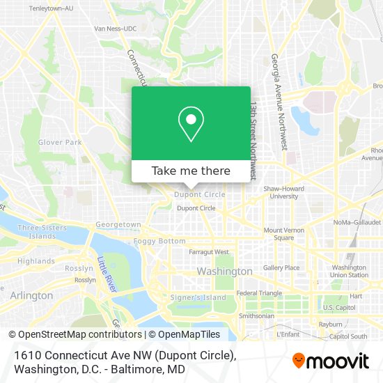 1610 Connecticut Ave NW (Dupont Circle) map