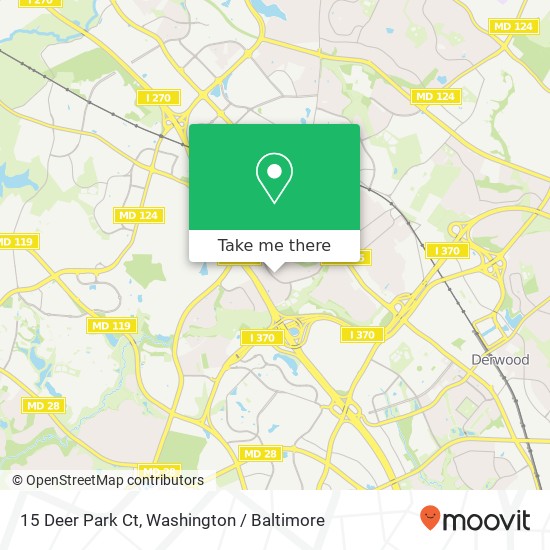 Mapa de 15 Deer Park Ct, Gaithersburg (MONTGOMERY VILLAGE), MD 20877