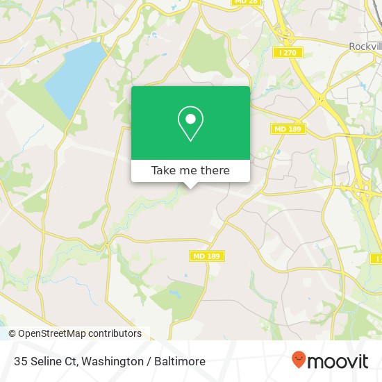 Mapa de 35 Seline Ct, Potomac, MD 20854