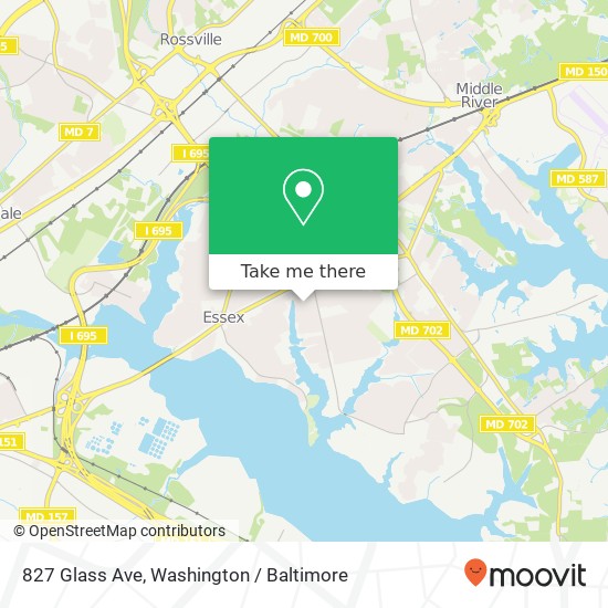 827 Glass Ave, Essex, MD 21221 map