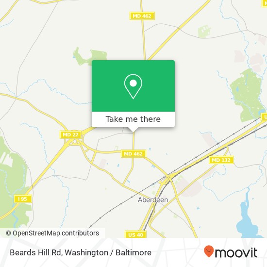 Mapa de Beards Hill Rd, Aberdeen, MD 21001
