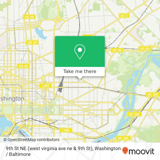 9th St NE (west virginia ave ne & 9th St), Washington (WASHINGTON), DC 20002 map