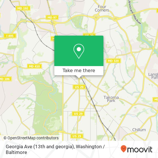 Georgia Ave (13th and georgia), Silver Spring, MD 20910 map