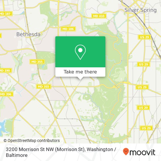 Mapa de 3200 Morrison St NW (Morrison St), Washington, DC 20015