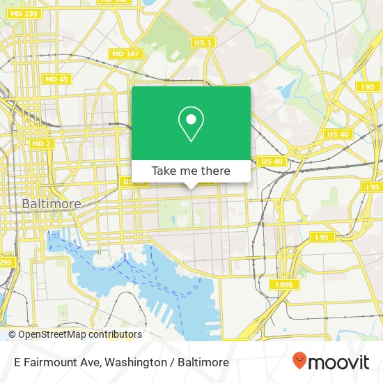 Mapa de E Fairmount Ave, Baltimore, MD 21224