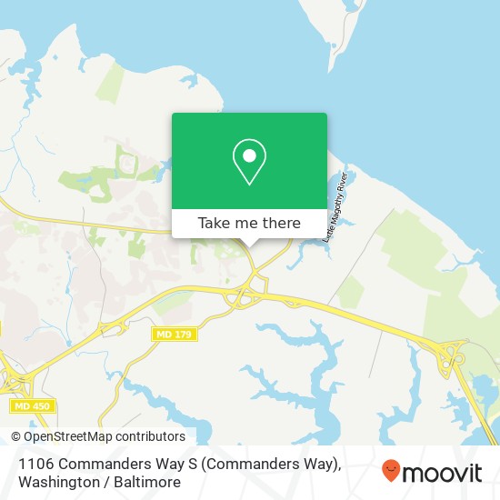 Mapa de 1106 Commanders Way S (Commanders Way), Annapolis, MD 21409