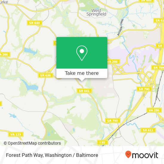 Mapa de Forest Path Way, Springfield, VA 22153