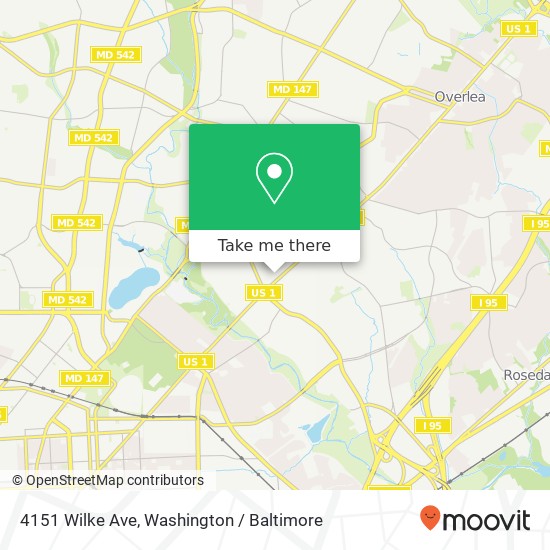 Mapa de 4151 Wilke Ave, Baltimore, MD 21206