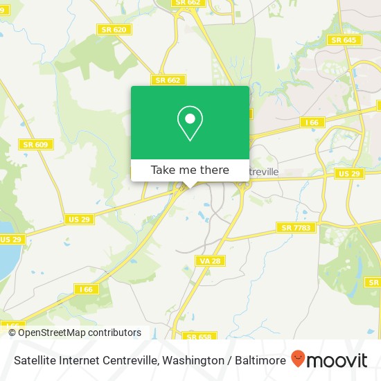 Mapa de Satellite Internet Centreville