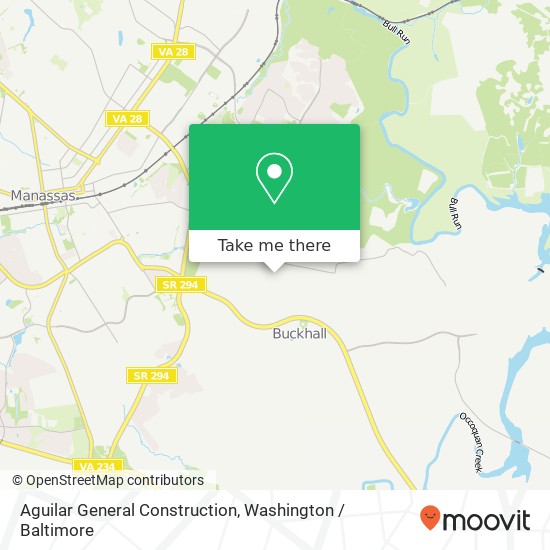 Mapa de Aguilar General Construction, 9994 Moore Dr