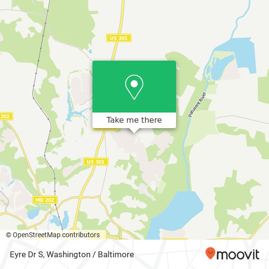 Mapa de Eyre Dr S, Upper Marlboro, MD 20772