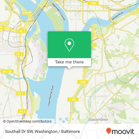 Mapa de Southall Dr SW, Washington, DC 20032