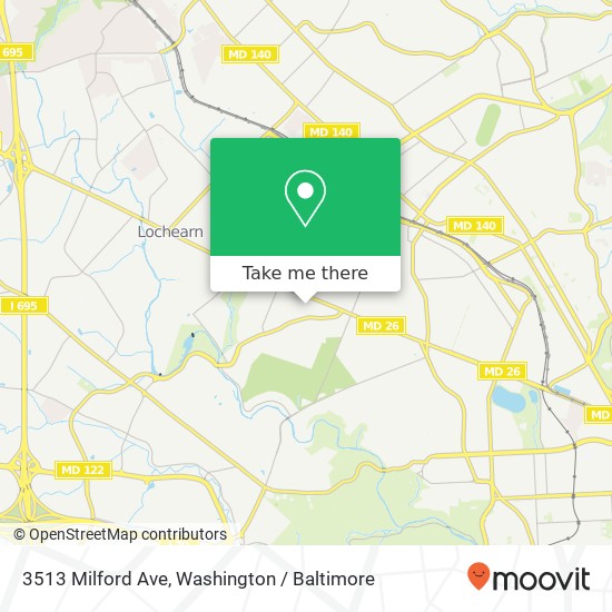 Mapa de 3513 Milford Ave, Gwynn Oak, MD 21207