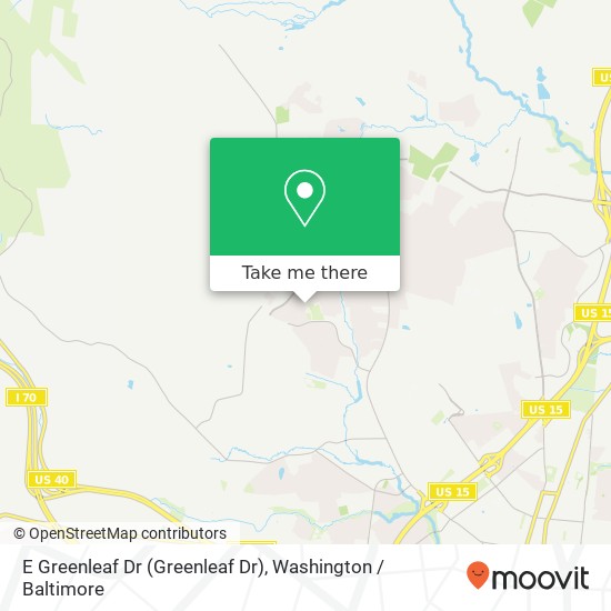 Mapa de E Greenleaf Dr (Greenleaf Dr), Frederick, MD 21702