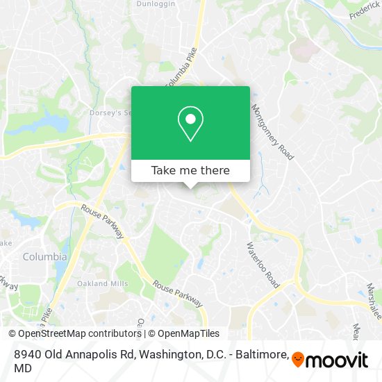 Mapa de 8940 Old Annapolis Rd