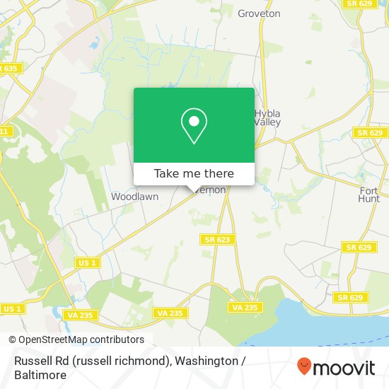Mapa de Russell Rd (russell richmond), Alexandria, VA 22309