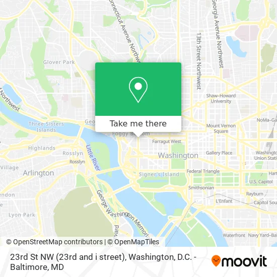 Mapa de 23rd St NW (23rd and i street)