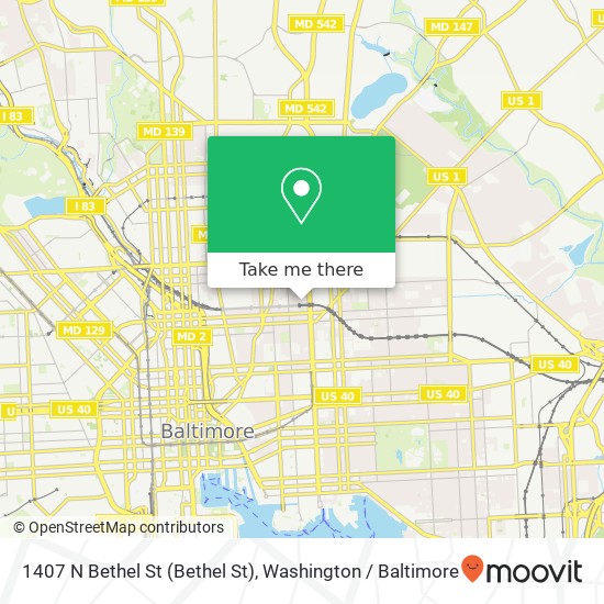 1407 N Bethel St (Bethel St), Baltimore, MD 21213 map