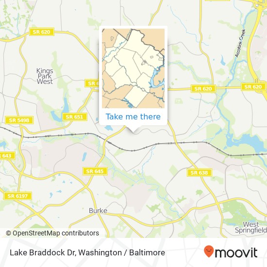 Mapa de Lake Braddock Dr, Burke, VA 22015