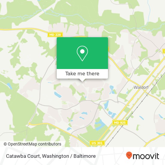 Mapa de Catawba Court, Catawba Ct, Waldorf, MD 20603, USA