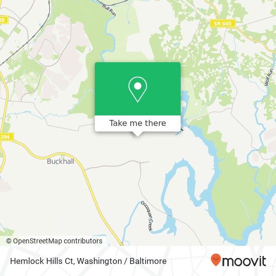 Mapa de Hemlock Hills Ct, Manassas, VA 20111