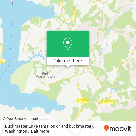 Mapa de Buckmaster Ln (e tantallon dr and buckmaster), Fort Washington, MD 20744