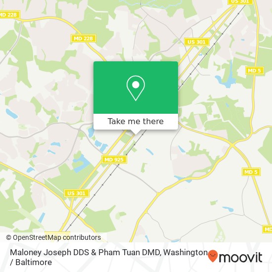 Mapa de Maloney Joseph DDS & Pham Tuan DMD, 3450 Old Washington Rd