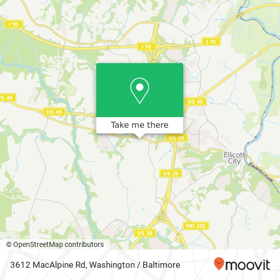 3612 MacAlpine Rd, Ellicott City, MD 21042 map