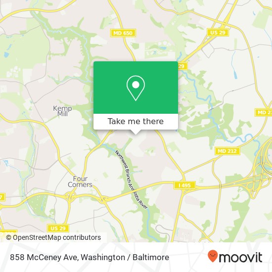 858 McCeney Ave, Silver Spring, MD 20901 map