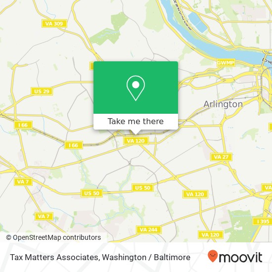 Tax Matters Associates, 4420 N Fairfax Dr map