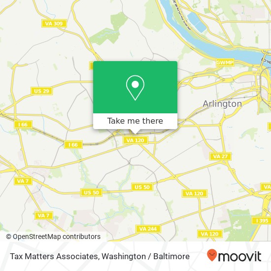 Mapa de Tax Matters Associates, 4420 N Fairfax Dr