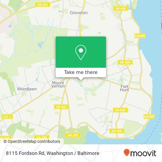 Mapa de 8115 Fordson Rd, Alexandria, VA 22306