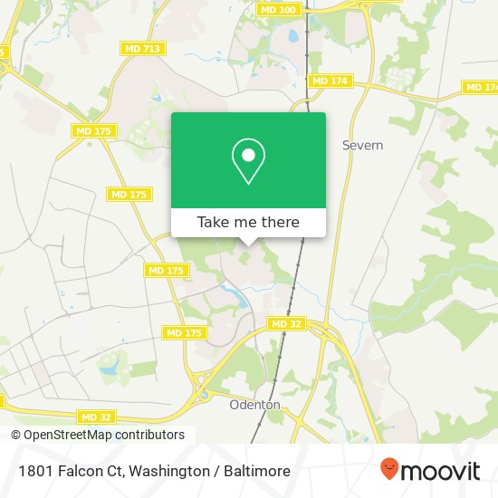 Mapa de 1801 Falcon Ct, Severn, MD 21144