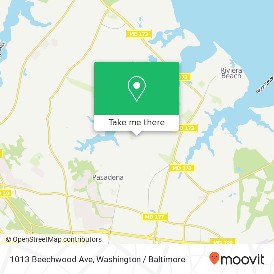 Mapa de 1013 Beechwood Ave, Pasadena, MD 21122