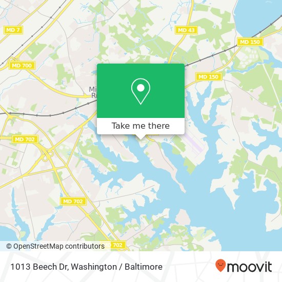 1013 Beech Dr, Middle River, MD 21220 map