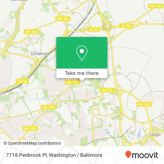 Mapa de 7718 Penbrook Pl, Hyattsville, MD 20785