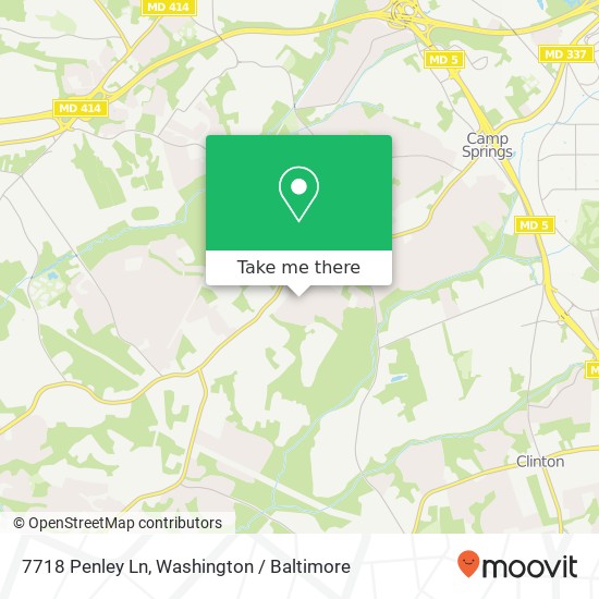 Mapa de 7718 Penley Ln, Fort Washington, MD 20744